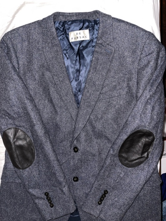fursac Other - Fursac Wool tweed charcoal Gray Blazer